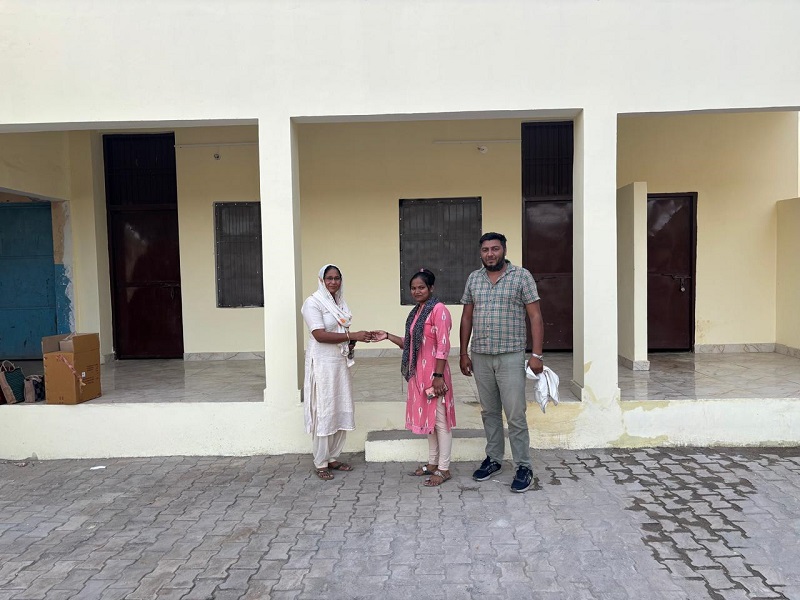 Images showcasing the renovation work at Anganwadi School in Khedla Village by AIPL and Tata.